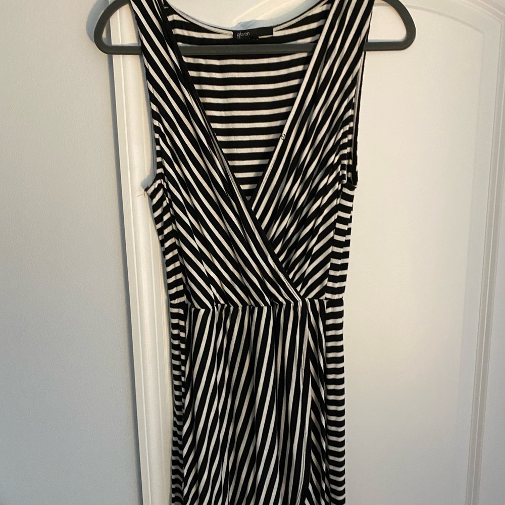 Gibson - black/white striped dress